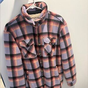 very cozy purple, pink and black flannel!!